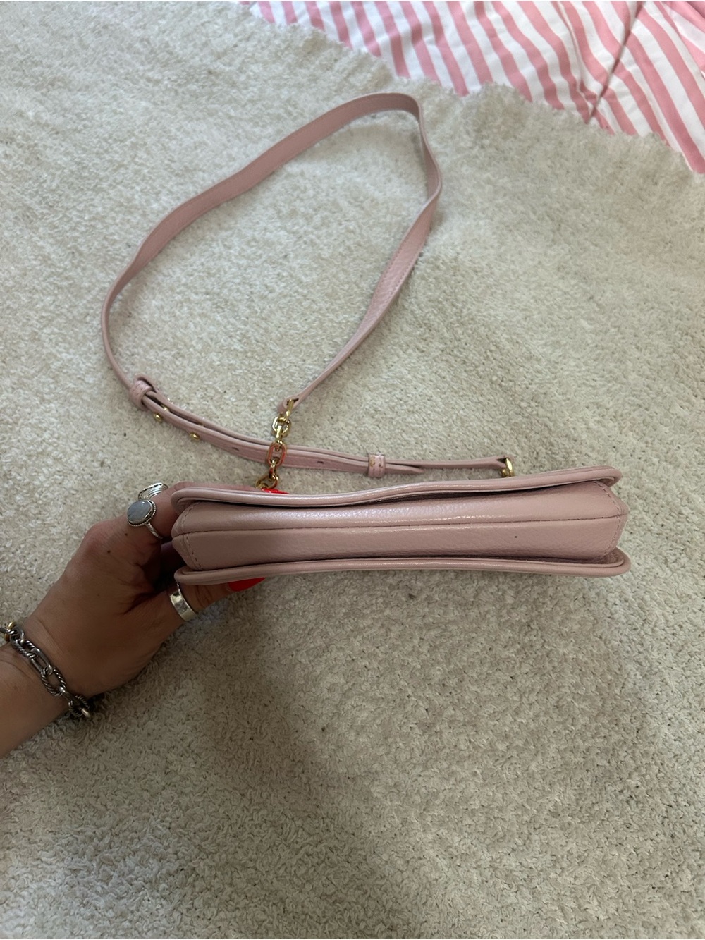Tory Burch Blush Pink Leather Chain Strap Crossbody - Picture 6 of 6